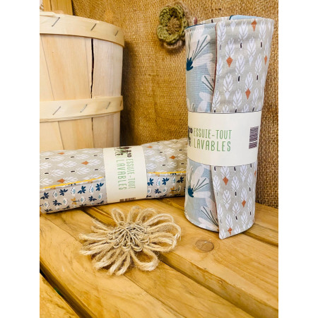 Kit d'essuie-tout lavables en bambou gris /Promo - Ô Bocal - Boutique sans  emballage jetable bio vrac zéro déchet